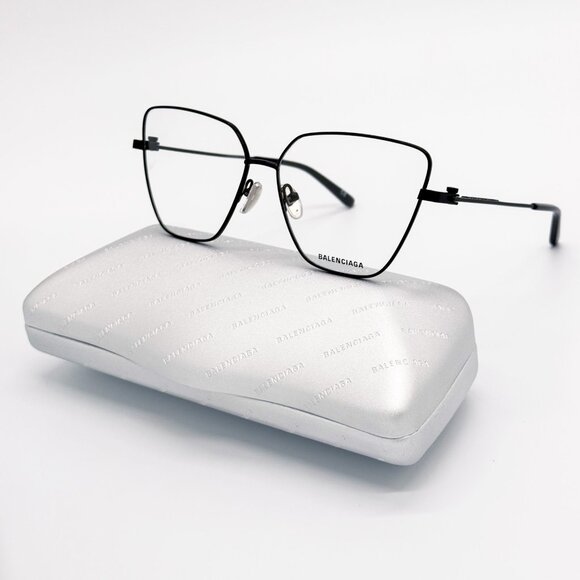 NEW BALENCIAGA EYEGLASSES BB0170O 003 CAT EYE BLACK WOMEN EYEWEAR BALENCIAGA - Picture 1 of 10
